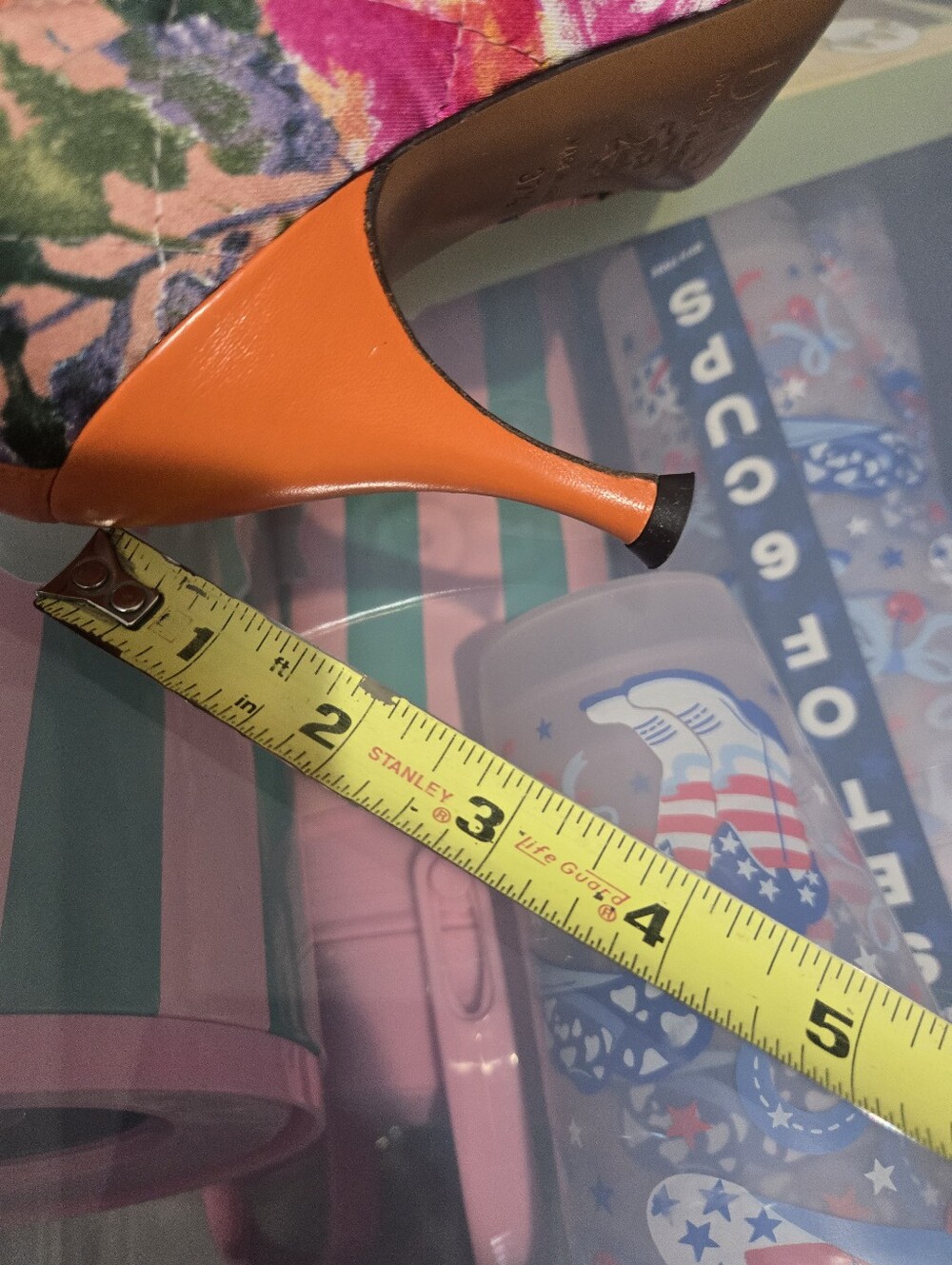 Dolce & Gabbana D&G Orange Flora Tropical Scarpa Womens High Heels Pumps Sz 6.5 - Picture 10 of 10